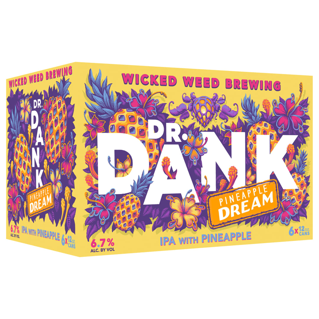 Wicked Weed Brewing Dr. Dank IPA, 6 Pack 12 fl. oz. Cans, 6.7% ABV