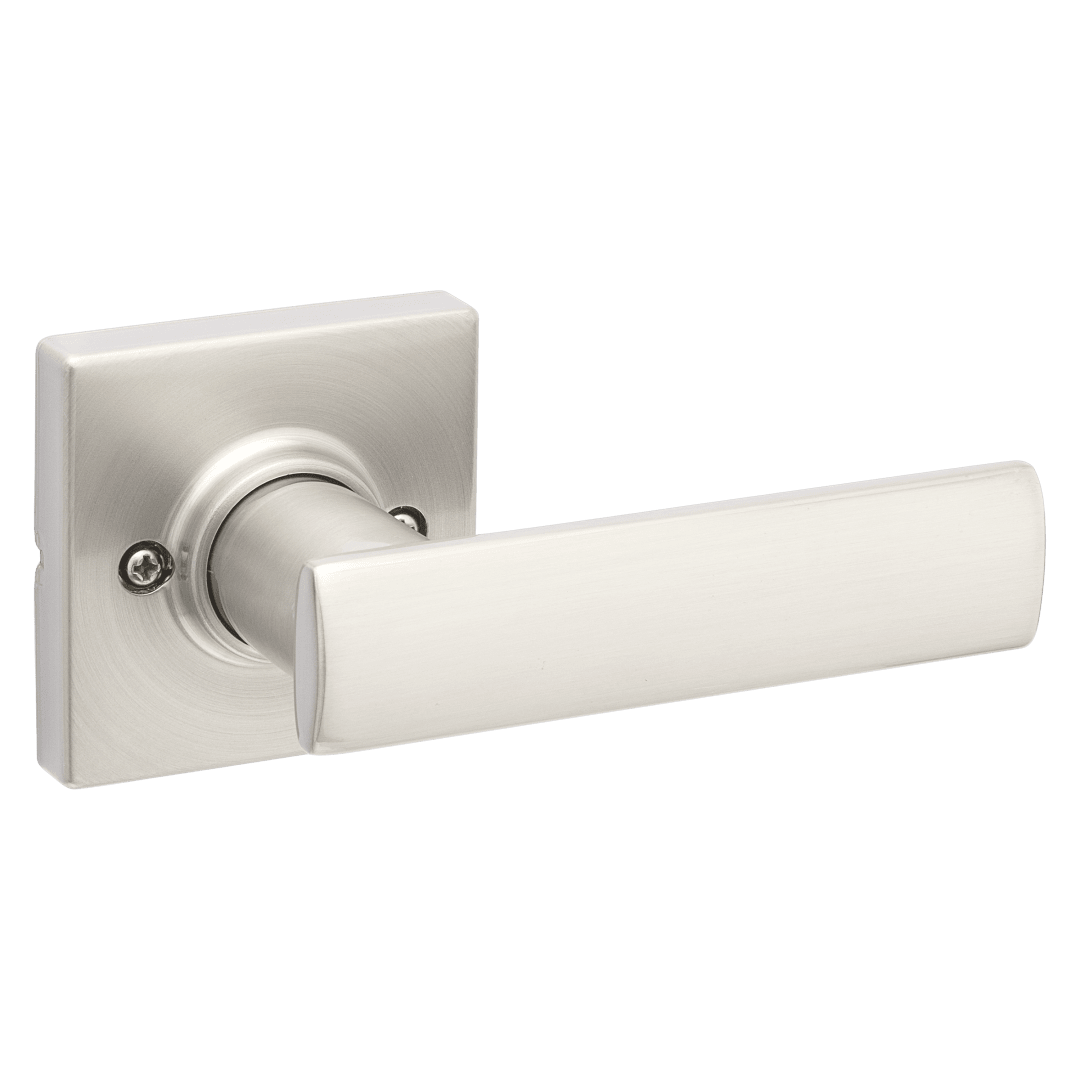 Breton Hall/Closet Lever in Satin Nickel