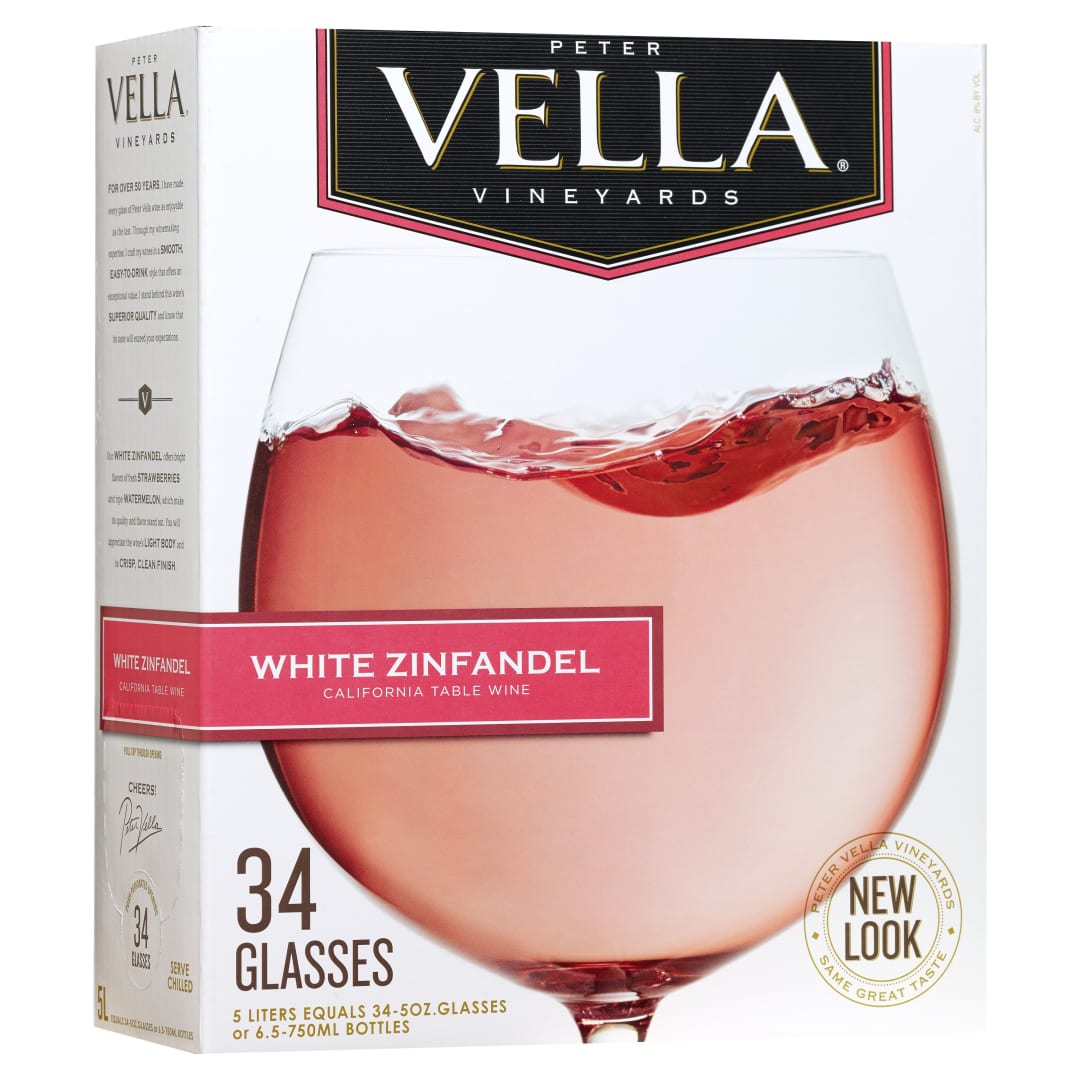 Peter Vella White Zinfandel 5L Box Wine