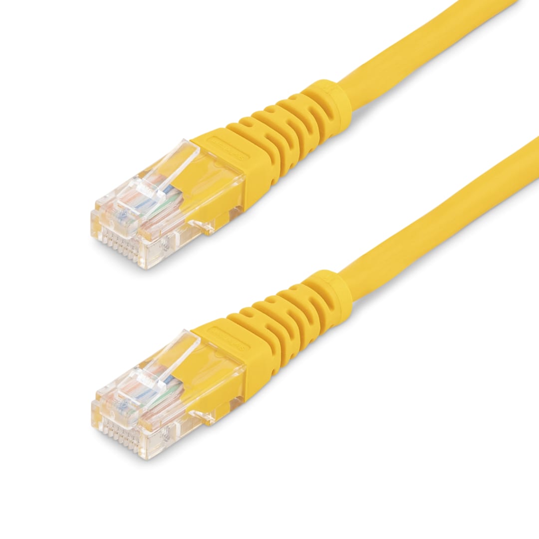 15FT YELLOW MOLDED CAT 5  PATCH CABLE
