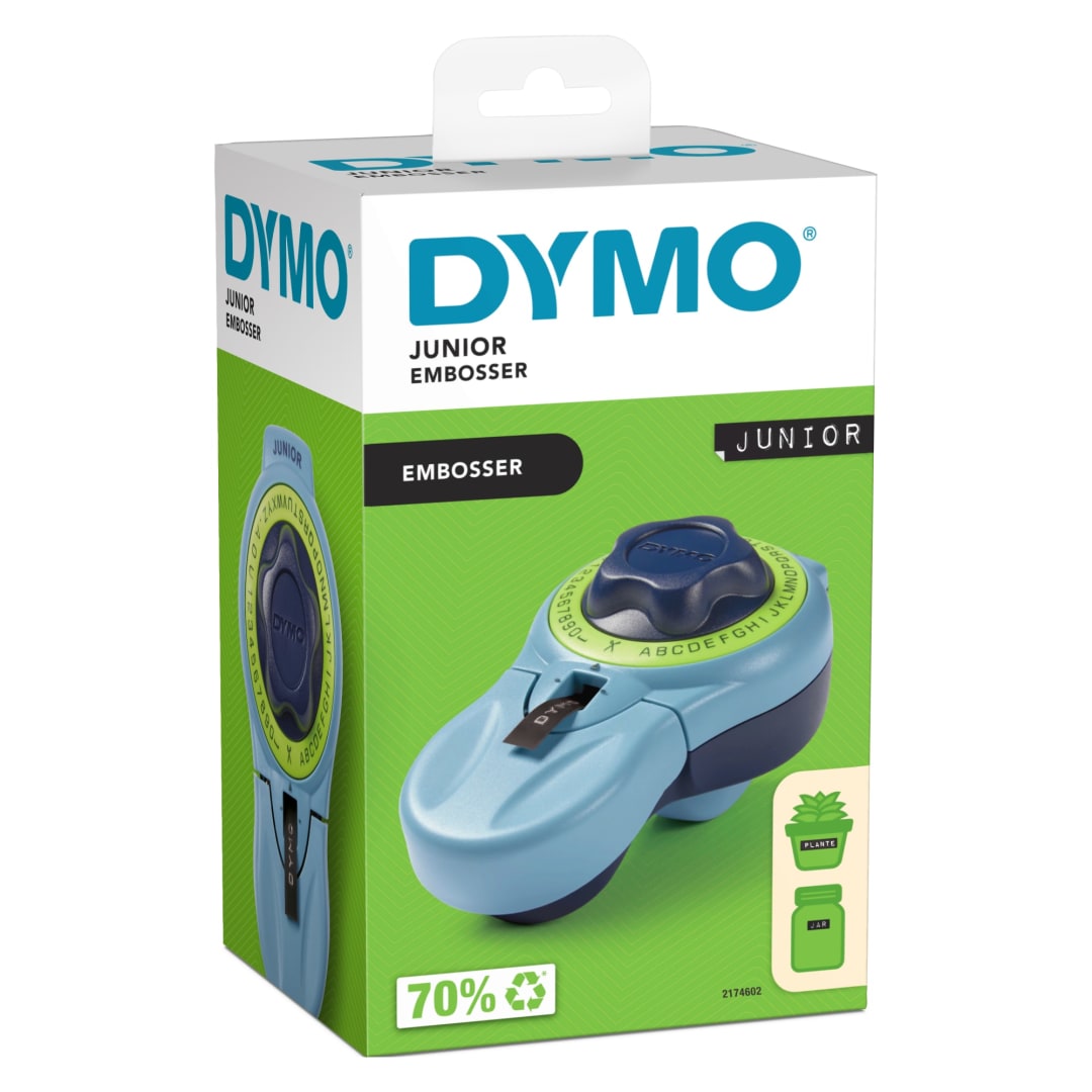 DYMO® Junior Home Embossing Label Maker | 42 Character Wheel with Large Knob | No Batteries Required (DE/UK)