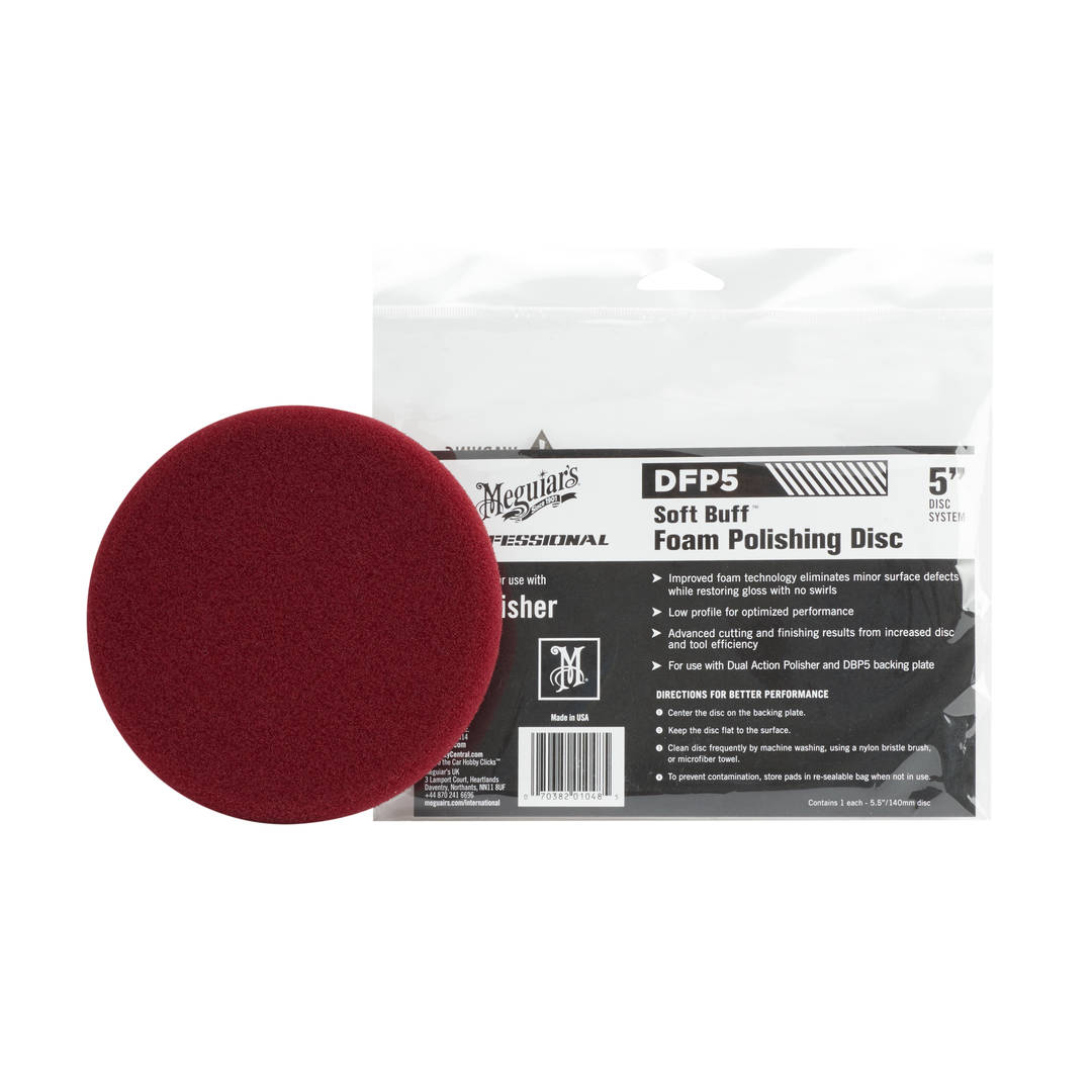 Boina de Espuma de Corte de Dupla Ação Meguiar’s® Soft Buff™, DFC5, 5 pol. (12.7 cm)