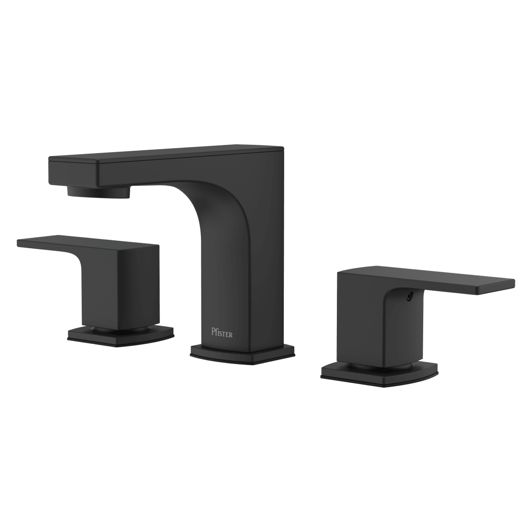 Pfirst Modern 8 in. Widespread Faucet in Matte Black