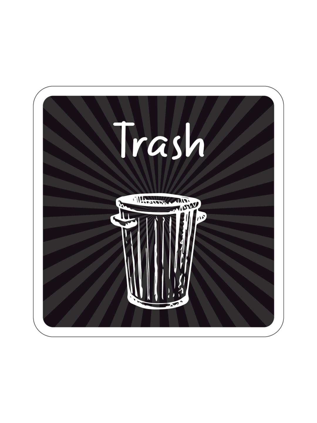 MOSAIC - Label - Trash - Black