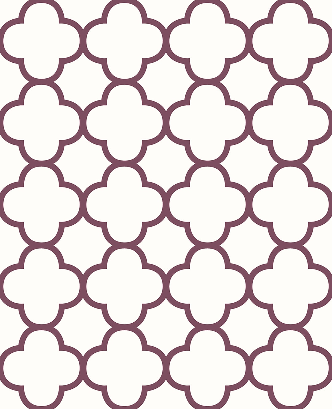 Origin Burgundy Quatrefoil Wallpaper