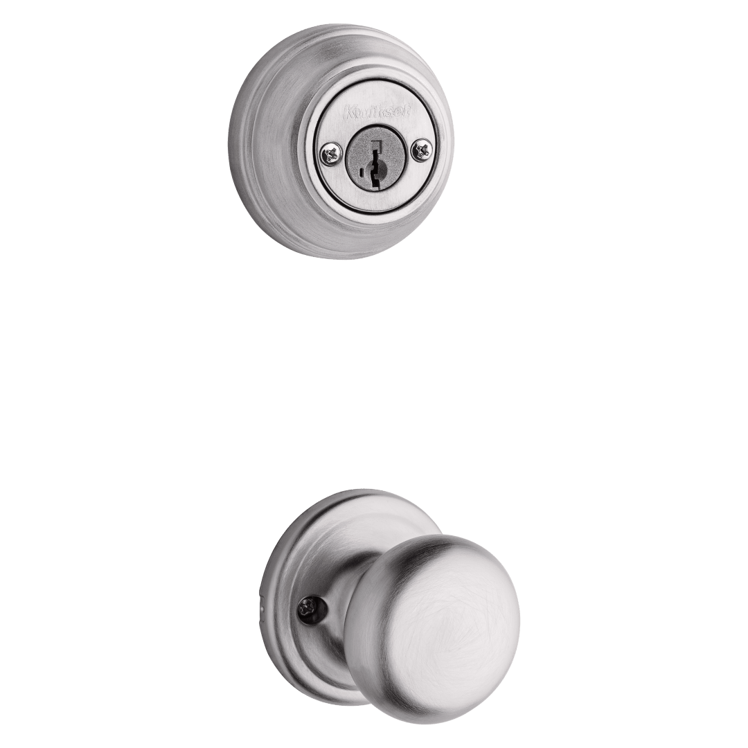 Hancock Doorknob Interior Pack in Satin Chrome featuring SmartKey Security