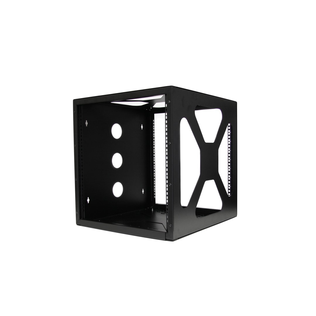 Side Wall Mount Open Frame Rack Cabinet 10U 19in