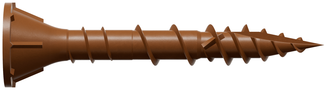 Simpson Strong-Tie DSVR114MB Deck-Drive™ DSV WOOD Screw — #8 x 1-1/4 in. T-25, Flat Head, Quik Guard®, Red (1750-Qty) (Pack of 64)
