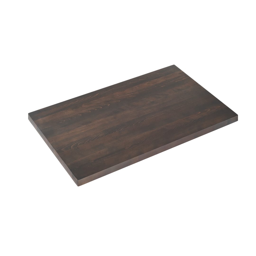 Bennett 30x48 Solid Wood Indoor 1.5 Inch Thick Rectangular Tabletop in Dark Brown