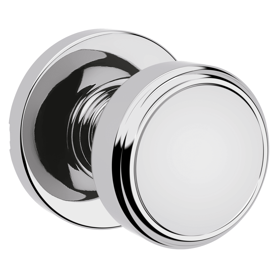 Maven Hall/Closet Knob w/ Round Rose in Polished Chrome