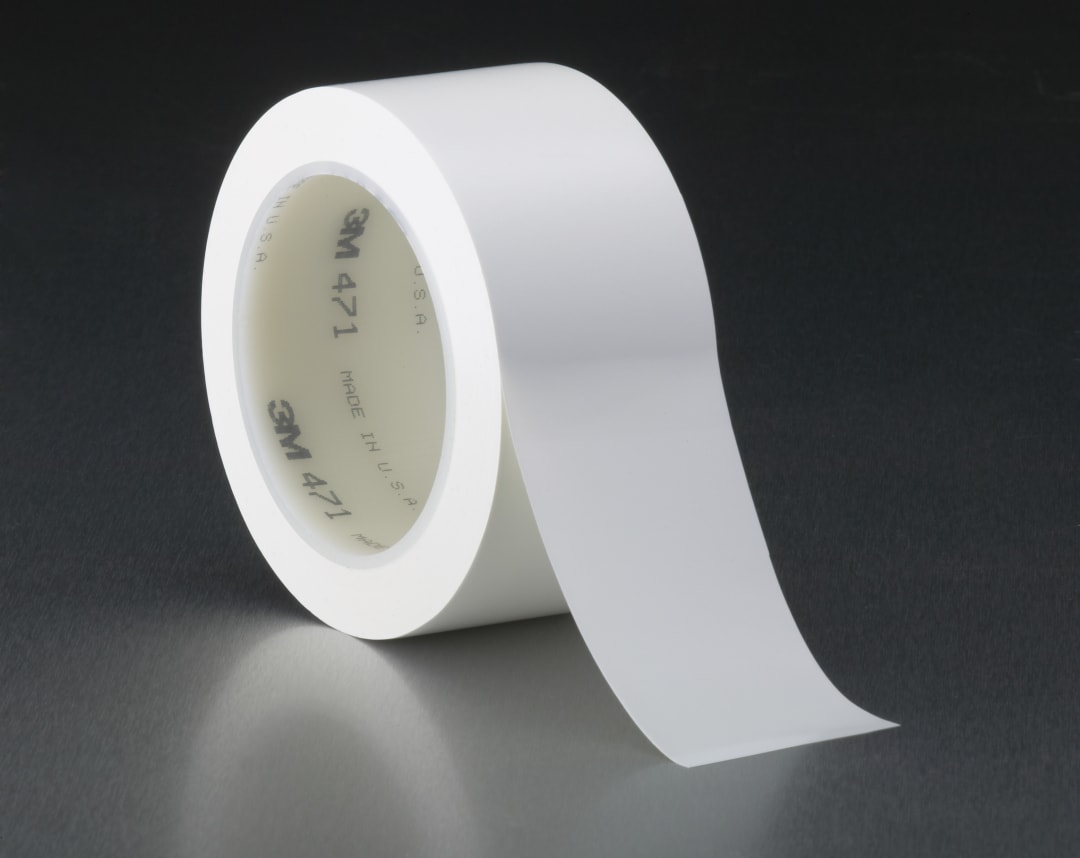 3M™ Vinil Bant 471, Beyaz, 50 mm x 33 m, 0.14 mm, Toptan