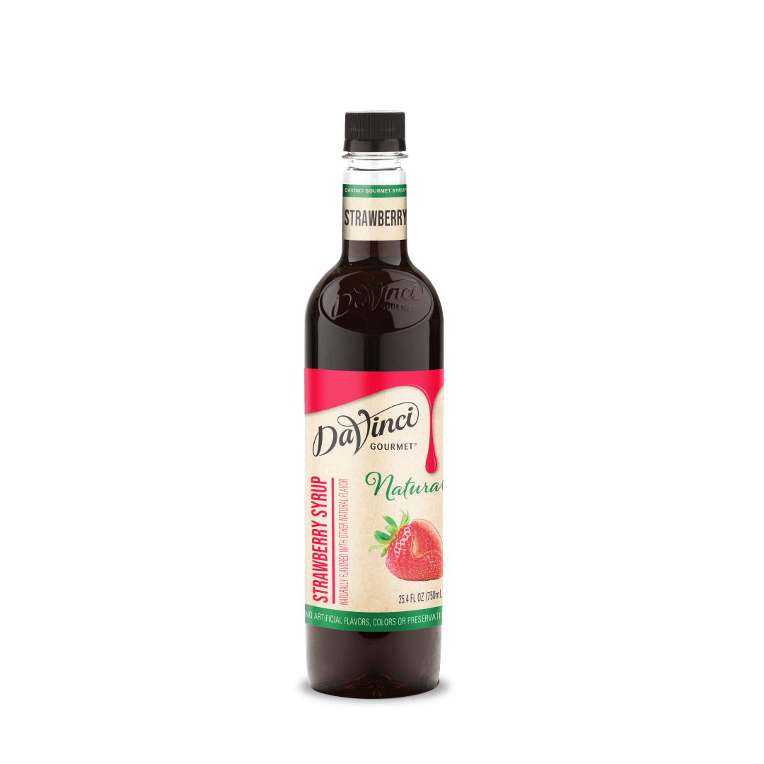 DaVinci Gourmet Naturals Strawberry Syrup, Plastic Bottle, 4 x 750 mL