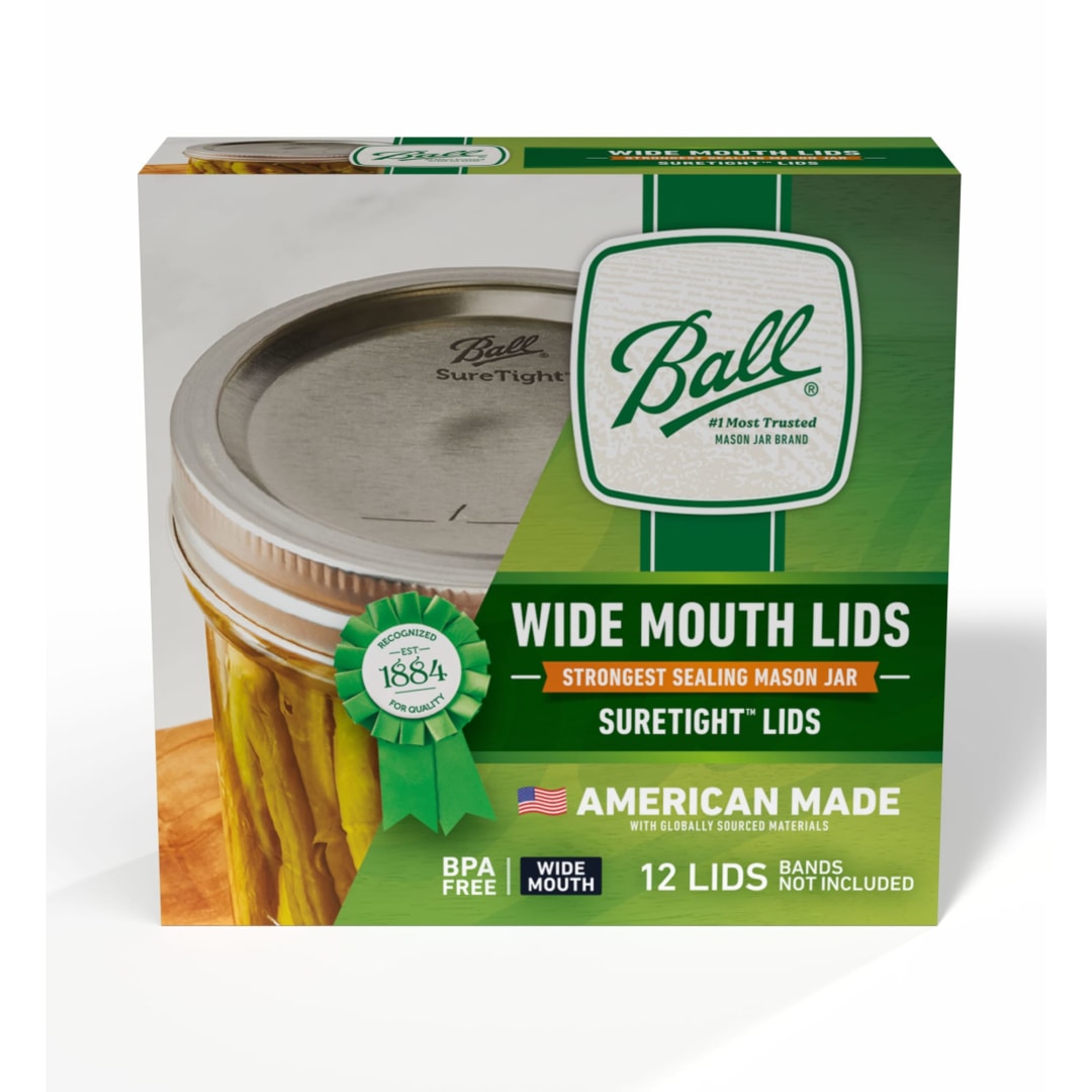 Ball® 12-Pack Wide Mouth Lids Without Bands