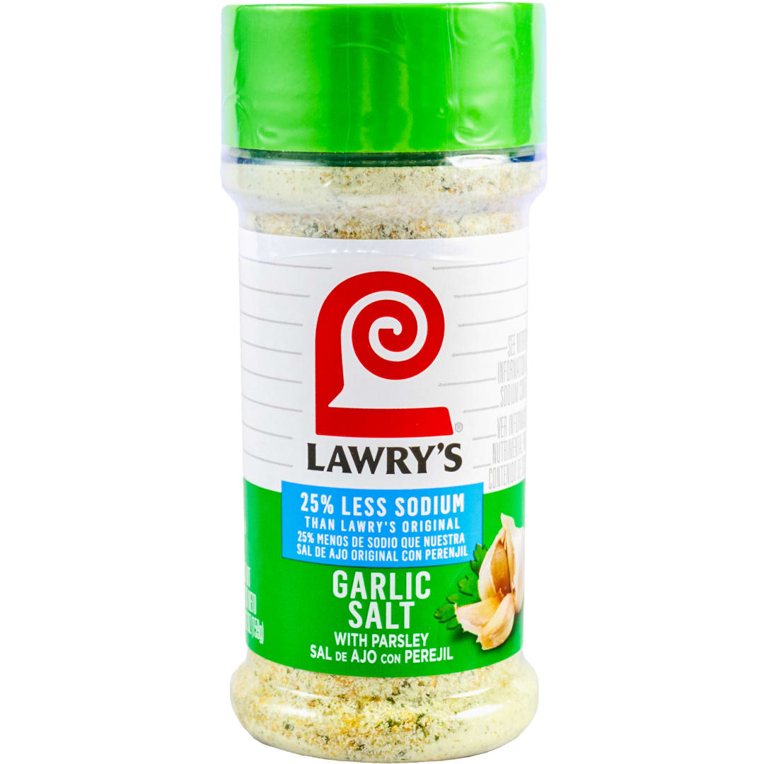 Lawry's® 25% Less Sodium Garlic Salt With Parsley, 5.62 oz