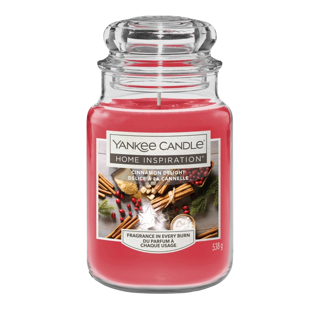 Yankee Candle® Home Inspiration Scented Candle | Cinnamon Delight Large Jar Candle | Long Burning Candles: Up to 125 Hours | Perfect Gifts for Women