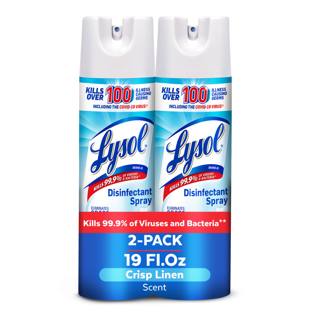 LYSOL® Disinfectant Spray - Crisp Linen® 6/(2x19) oz. (Banded Pack)