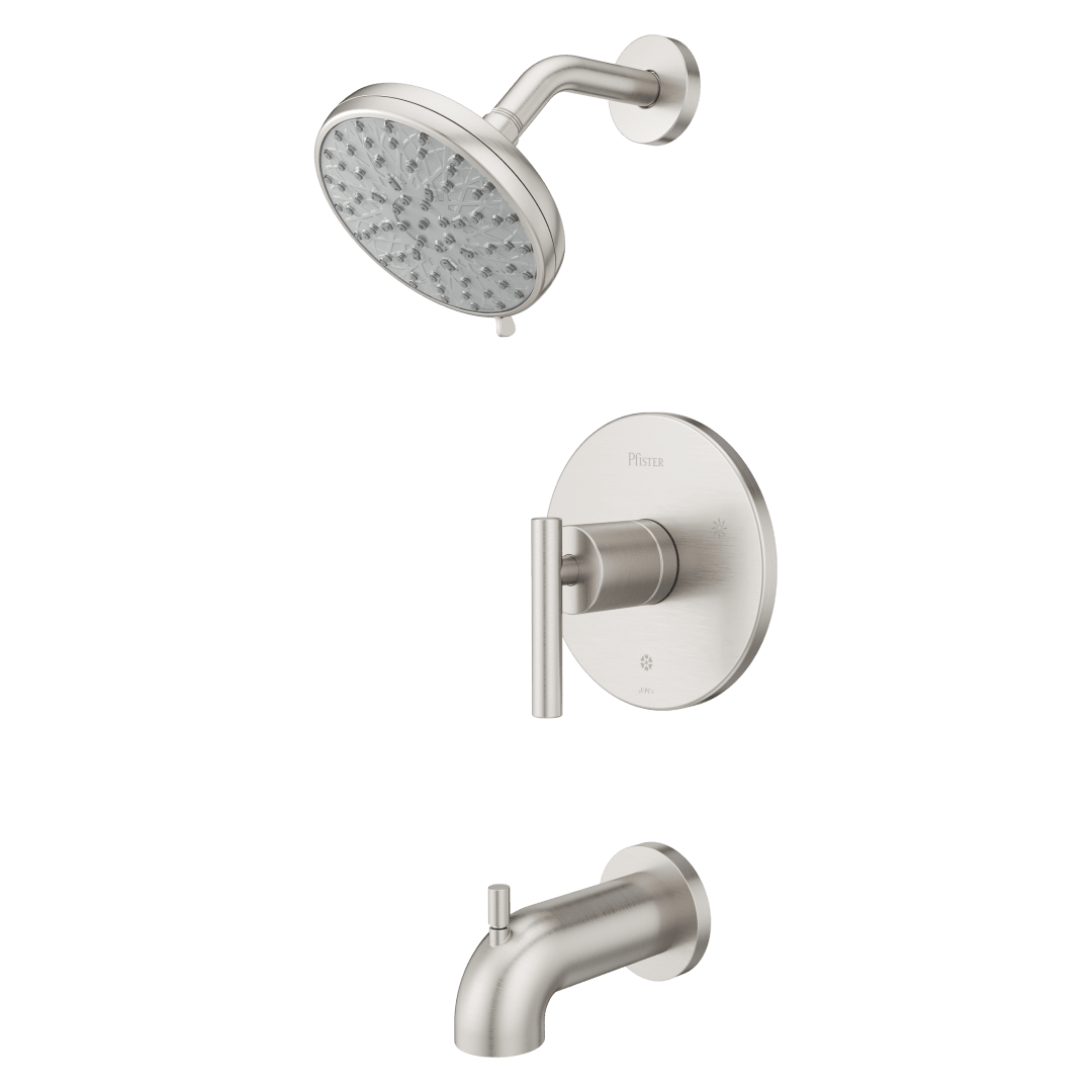 Zeelan Tub & Shower Trim with Valve in Spot Defense Brushed Nickel