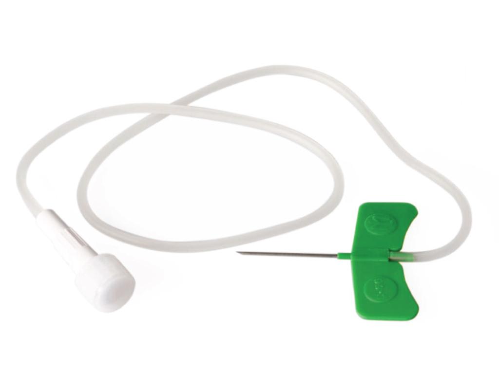 Winged Needle Infusion Set, Blue, 23G x 20mm, Sterile