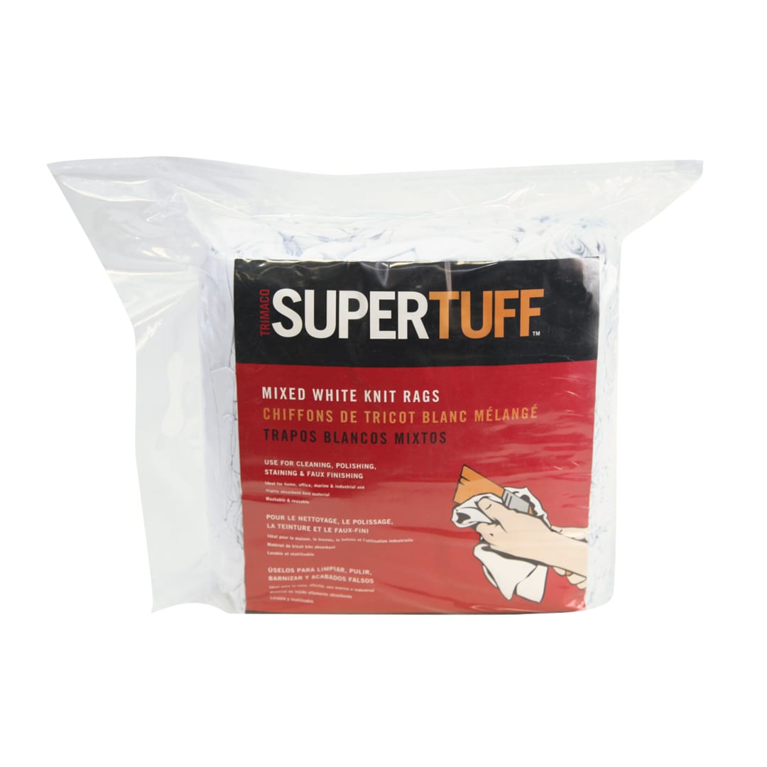 Mixed Knit Painter's Rags, White, 8lb bale