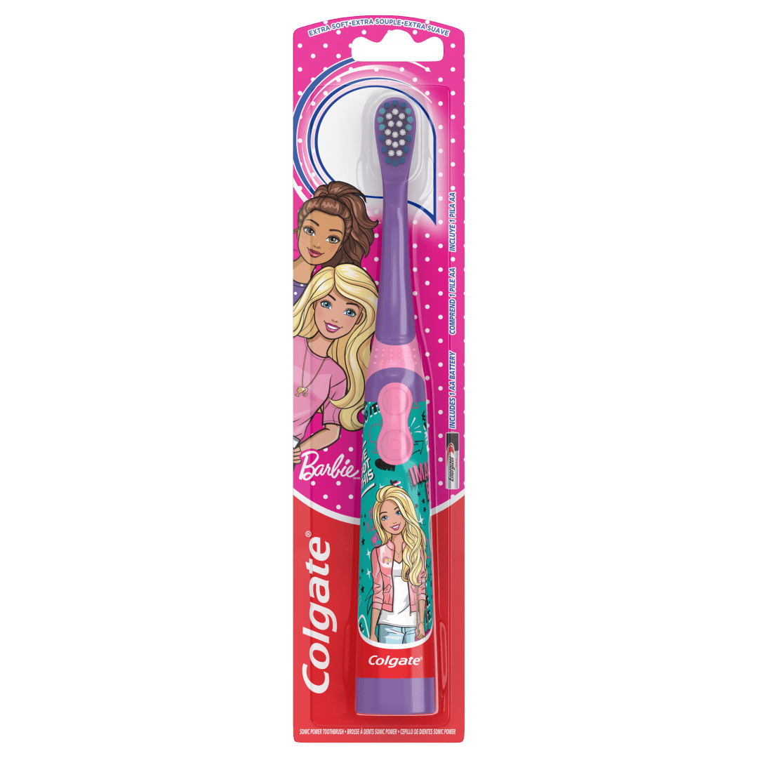 Colgate Kids Sonic Powered Battery Toothbrush, Barbie