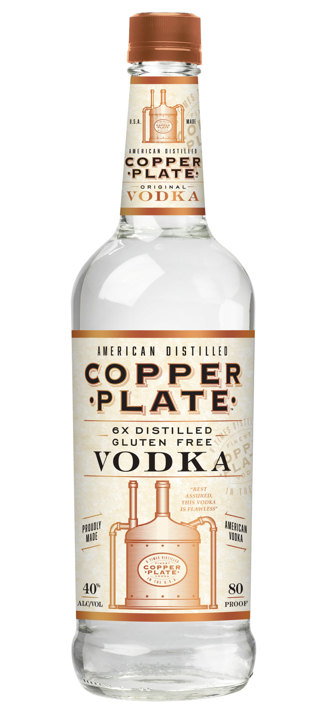 Copper Plate Vodka 750ml 80 Proof