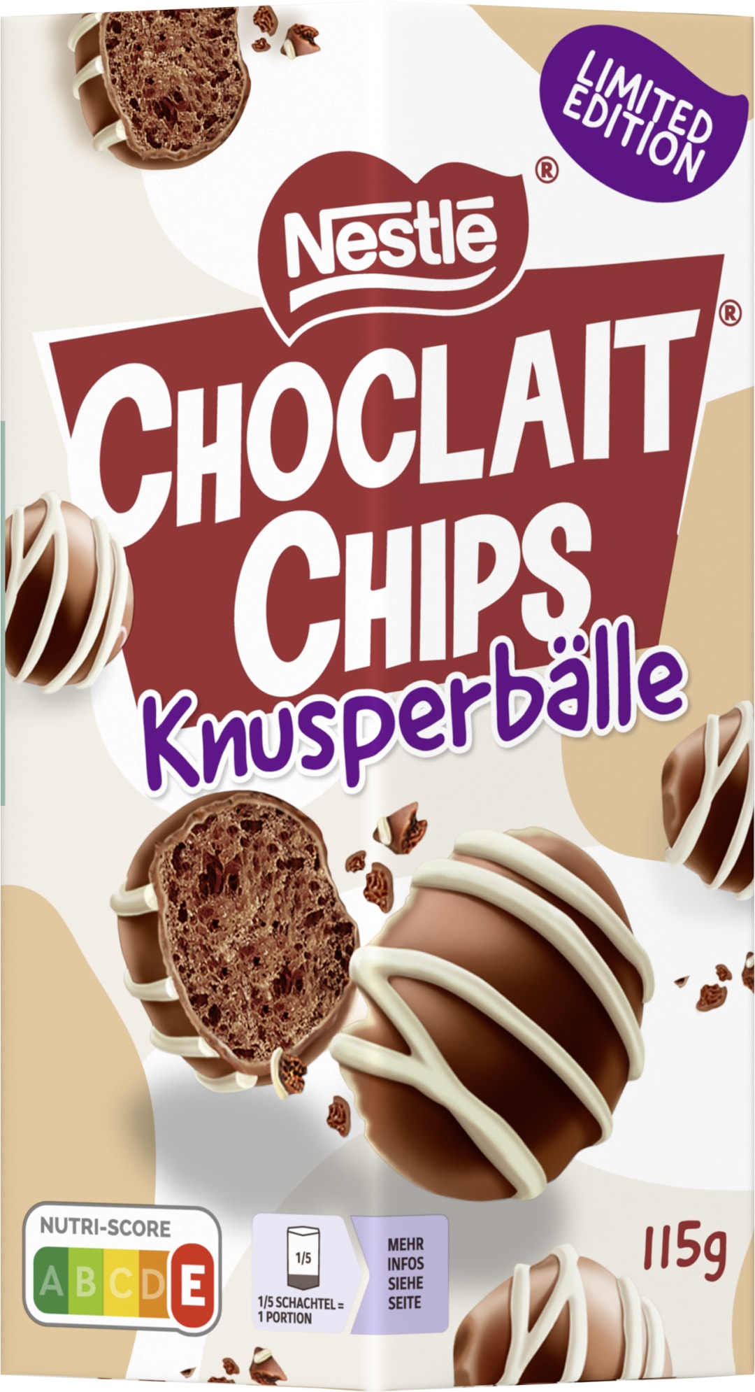 NESTLE CHOCLAIT CHIPS Knusperbälle 115g