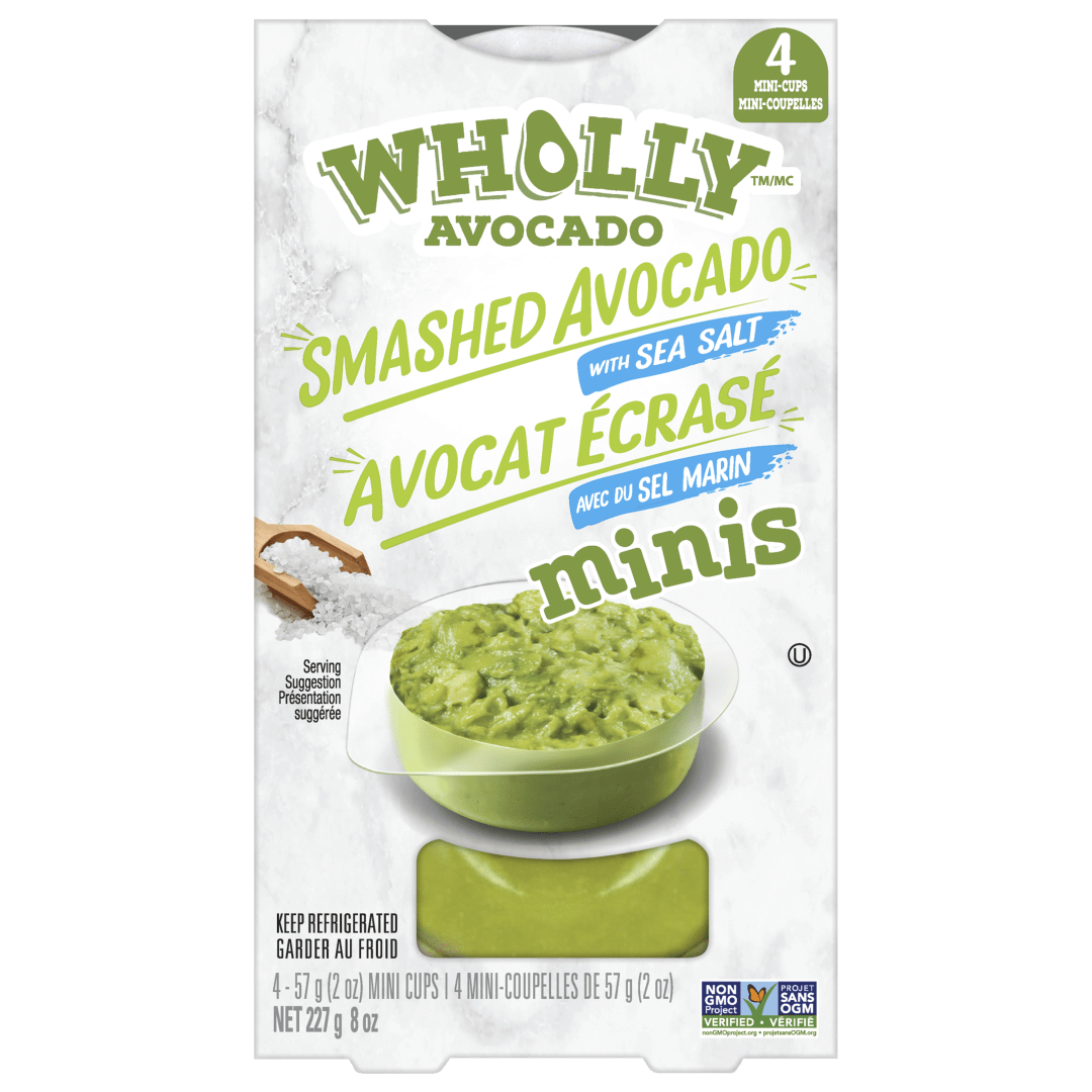 WHOLLY Avocado Smashed Sea Salt Mini 4/57G Canada