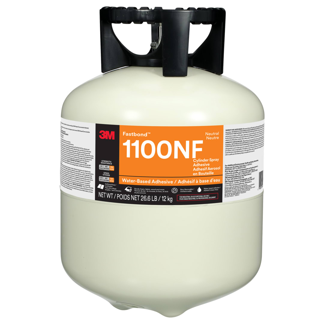 3M™ Fastbond™ Sprüh-Schaumklebstoff 1100NF, Neutral, große Zylinderflasche, Nettogewicht 12 kg