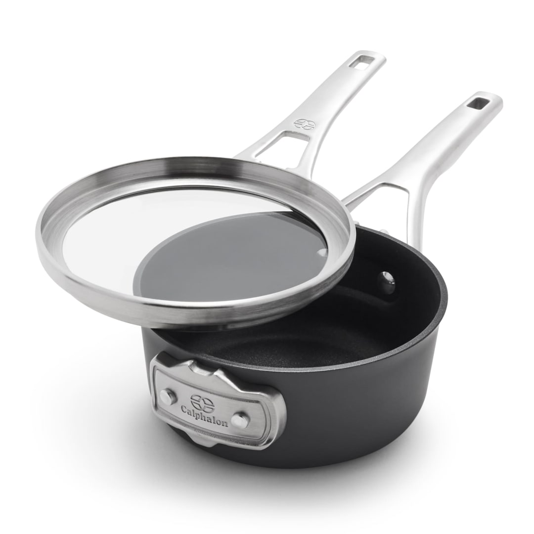 Calphalon® Premier™ Space-Saving Hard-Anodized Nonstick 1.5-Quart Saucepan with Lid