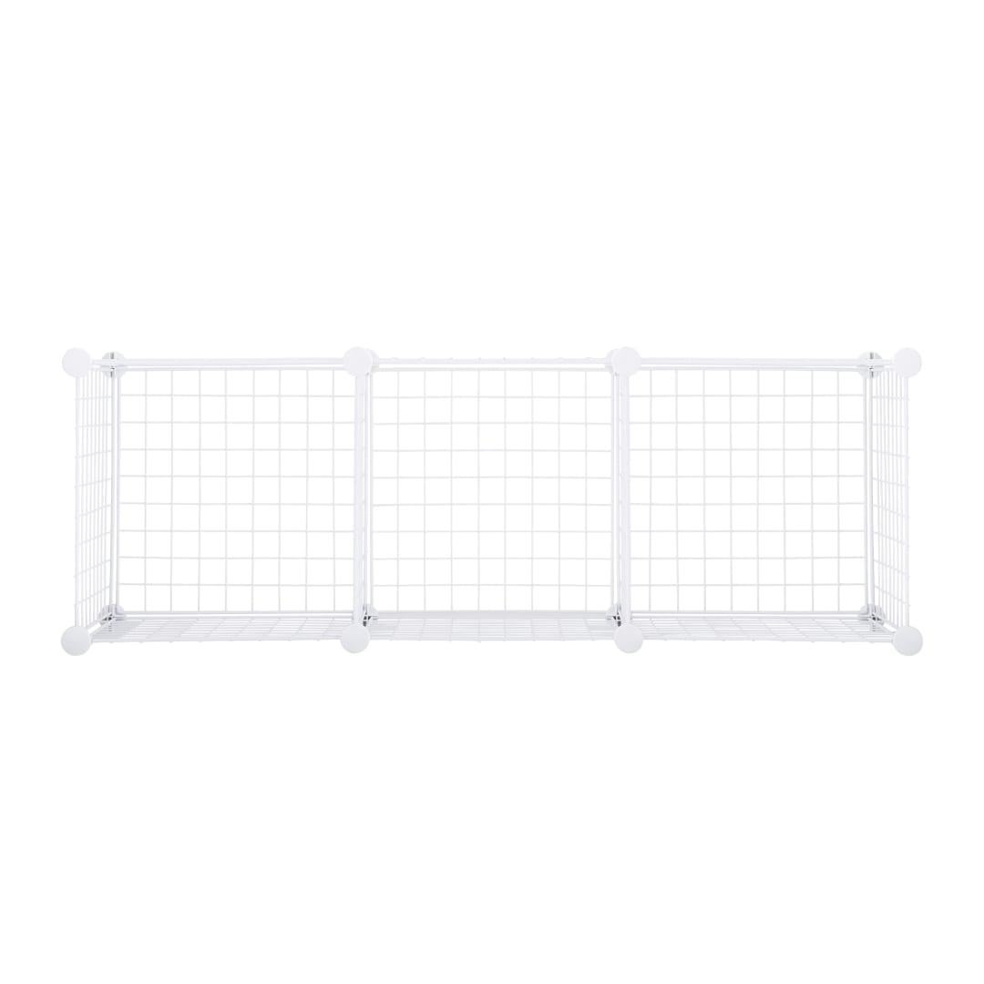 Rubbermaid 3-Piece Stackable Modular Storage Cube Set, White
