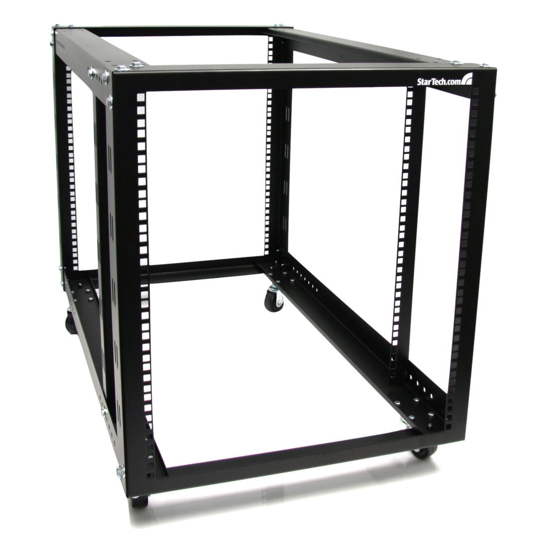 Refurbished 12U 4-Post Rack w/ Adj Rails