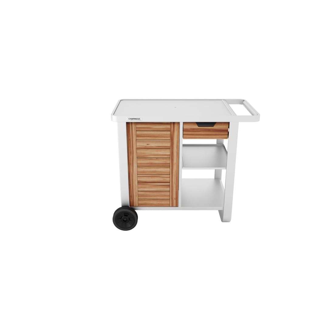 BBQ ACCY WOODY PLANCHA DELUXE TROLLEY