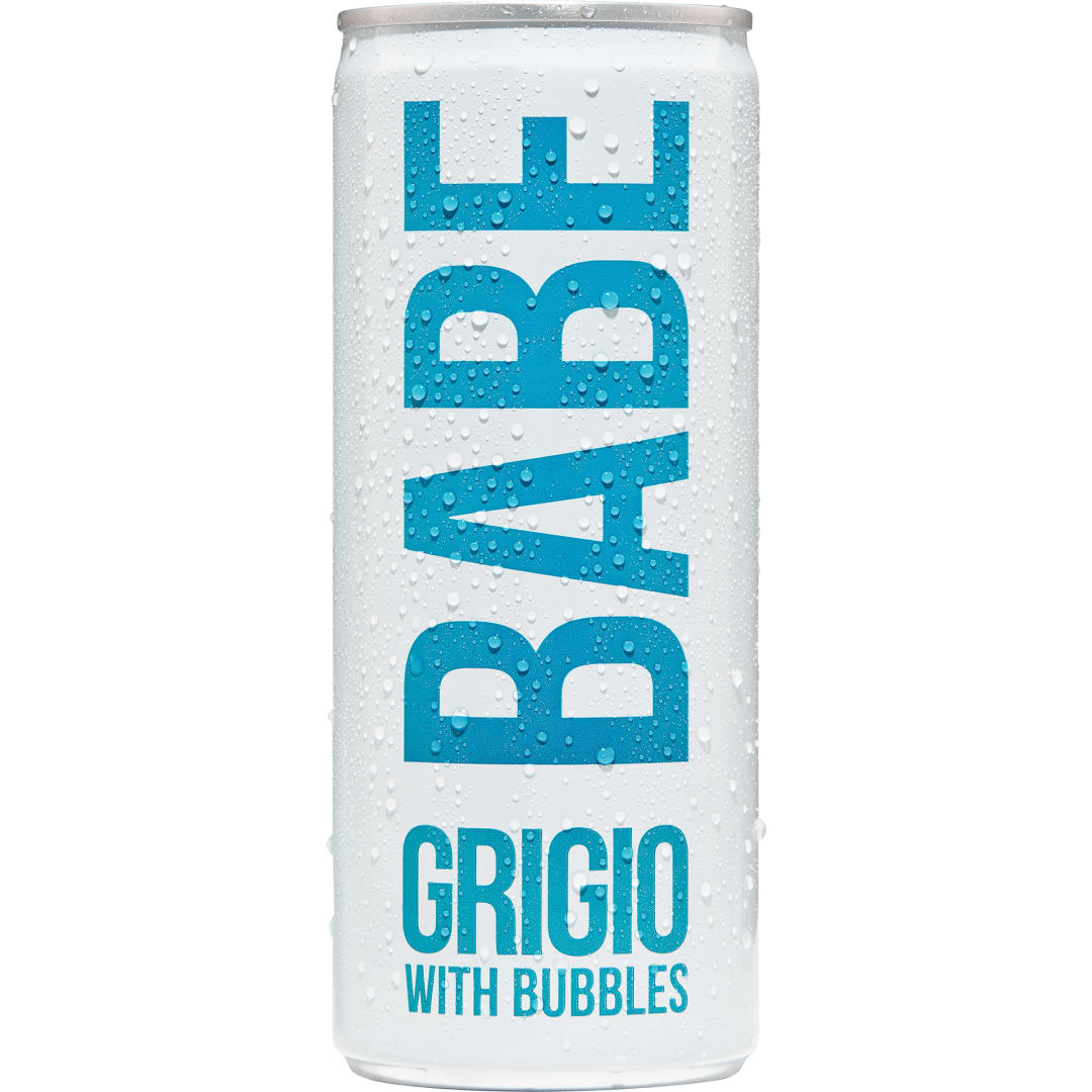 Babe Grigio Wine with Bubbles, 250mL Can