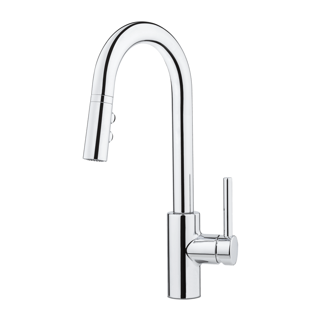 Stellen1-Handle Pull-Down Bar/Prep Kitchen Faucet in Polished Chrome
