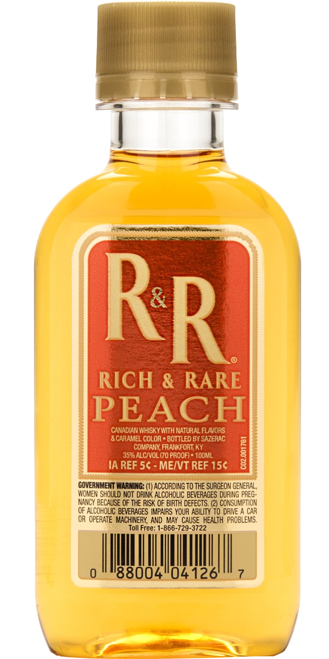 Rich And Rare Peach Whisky 100ml 70 Proof
