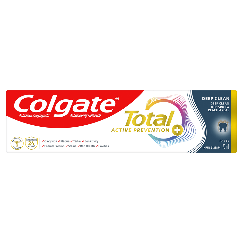 Colgate Total Active Prevention Plus Deep Clean Toothpaste, Mint Flavour, 70 mL