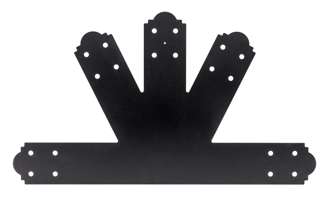 Simpson Strong-Tie APGP612 Outdoor Accents® Mission Collection® 6:12 Pitch ZMAX®, Black Powder-Coated Gable Plate (Pack of 40)