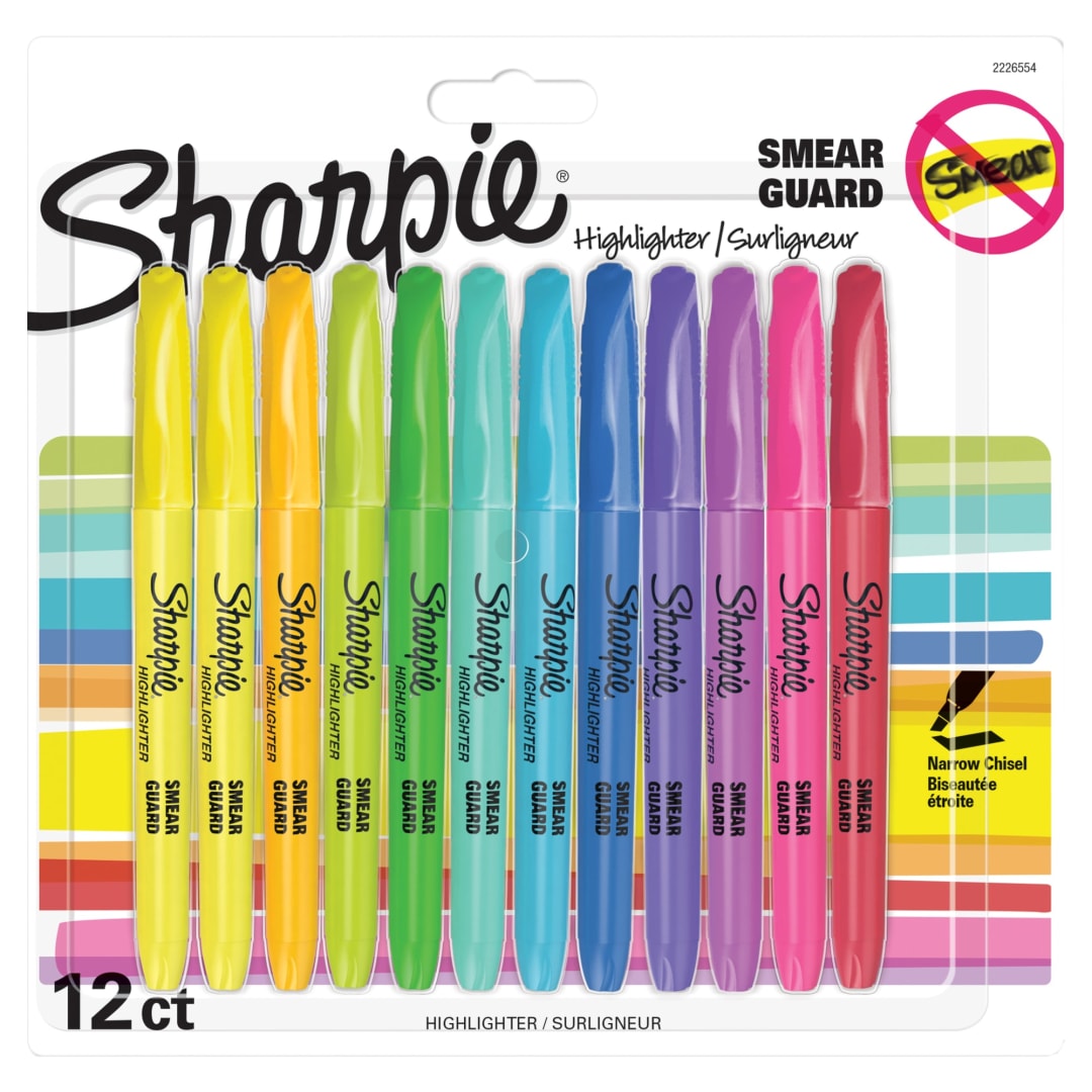 SHARPIE POCKET CLR FL ASST BL12 UK