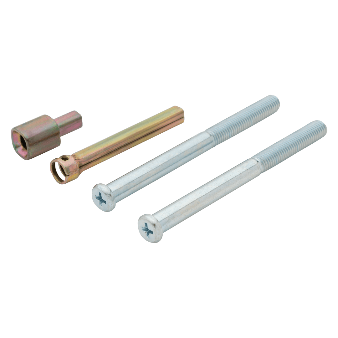 Deadbolt Mounting Screws for Thick Door in Polished Chrome or Satin Chrome Finish