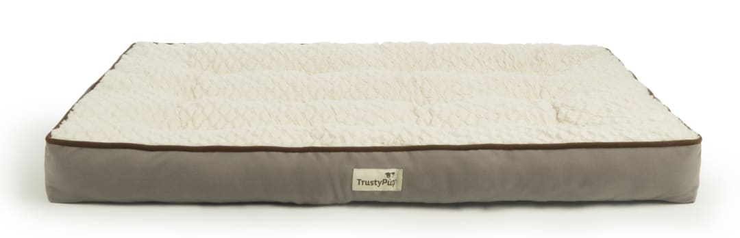 TrustyPup Tuft Love Deluxe Crate Mattress Tufted Pillow Pet Bed, Gray, Medium