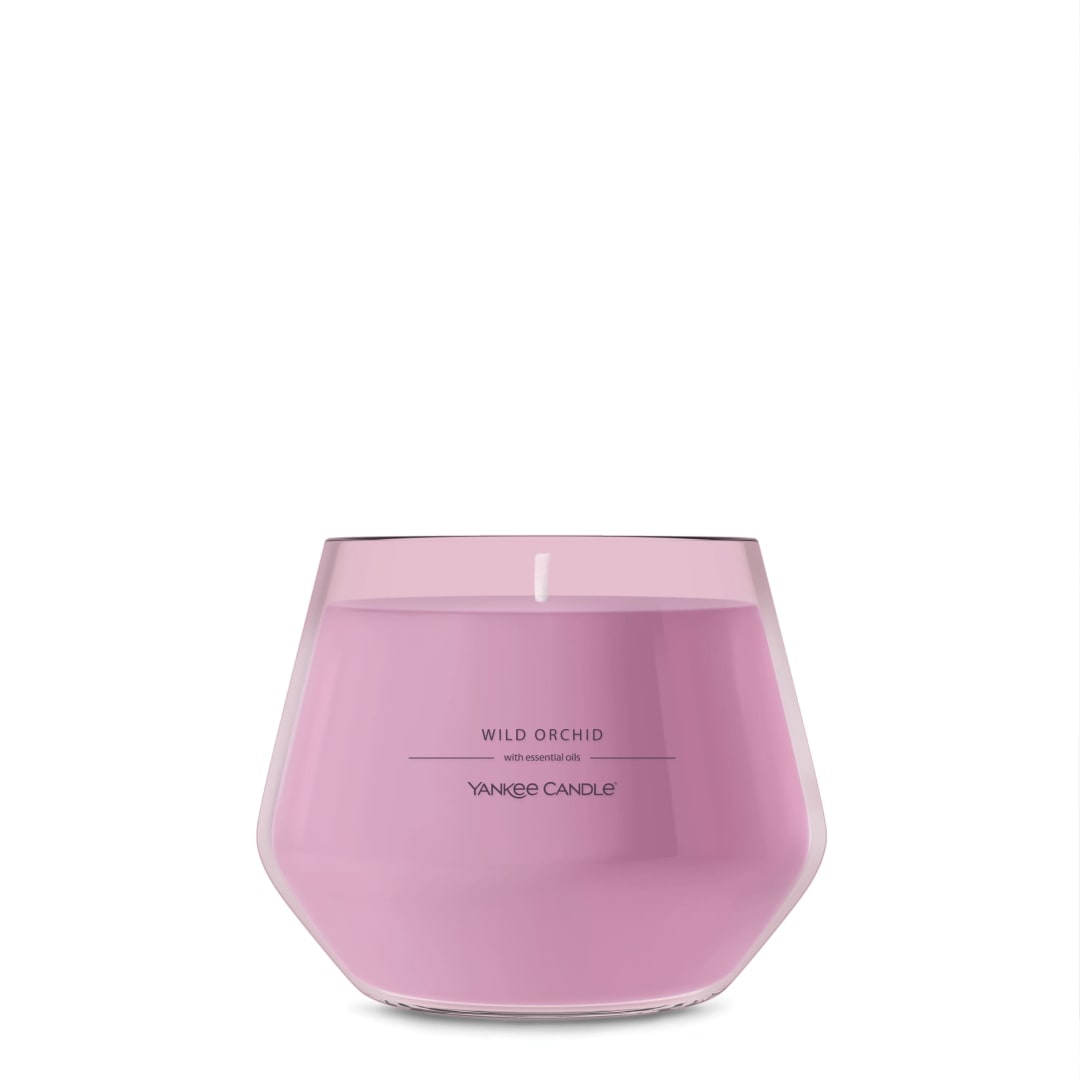 Yankee Candle® Studio Scented Candle with up to 50 Hour Burn Time, Premium Plant Wax Blend for Consistent Burn, 10 oz Jar Candle with Room Filling Fragrance, Wild Orchid