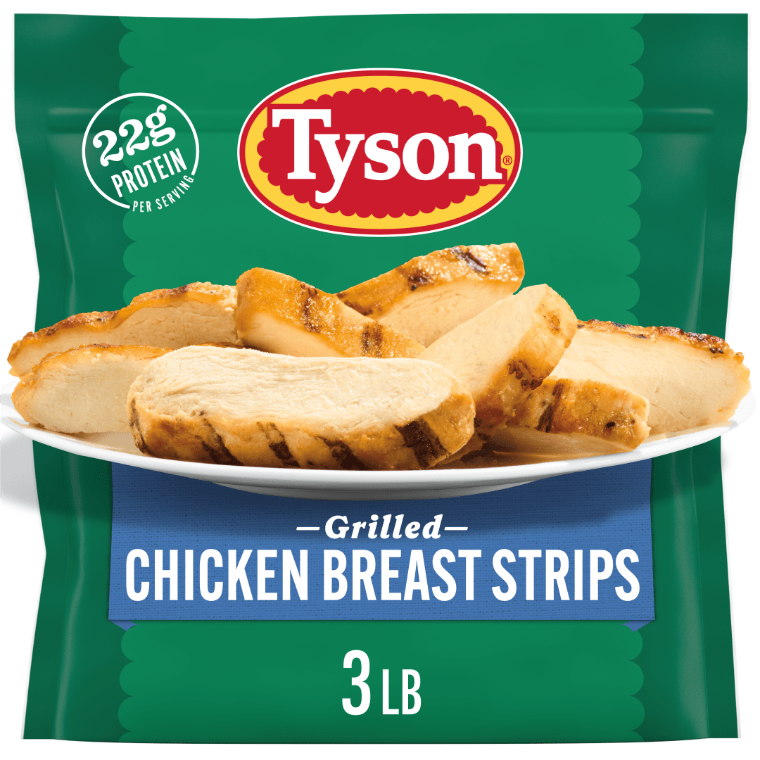 Tyson Frozen Grilled Chicken Breast Strips, 3 lb