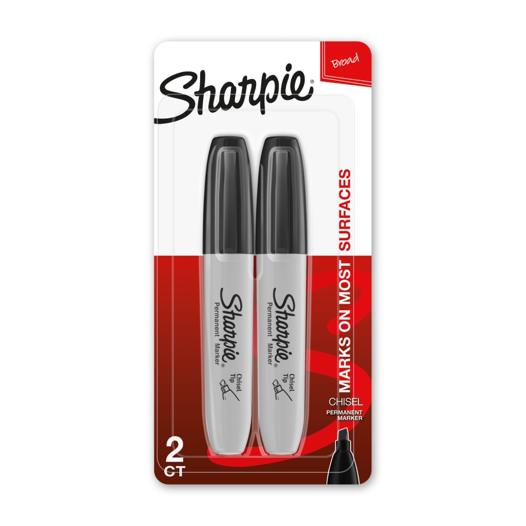 SHARPIE CHISEL 2PK BLK RFID