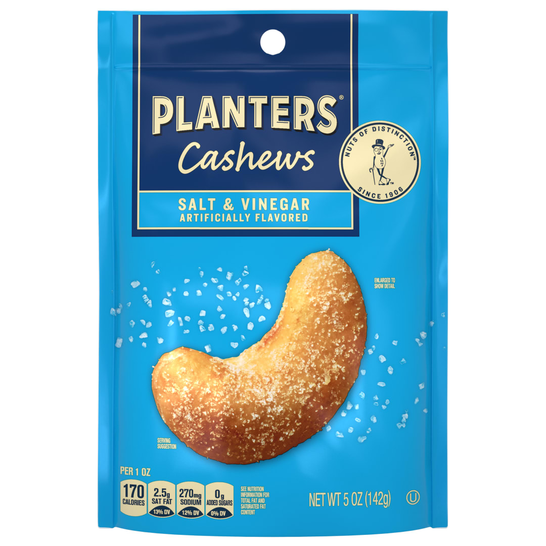 PLANTERS Cashews Salt and Vinegar