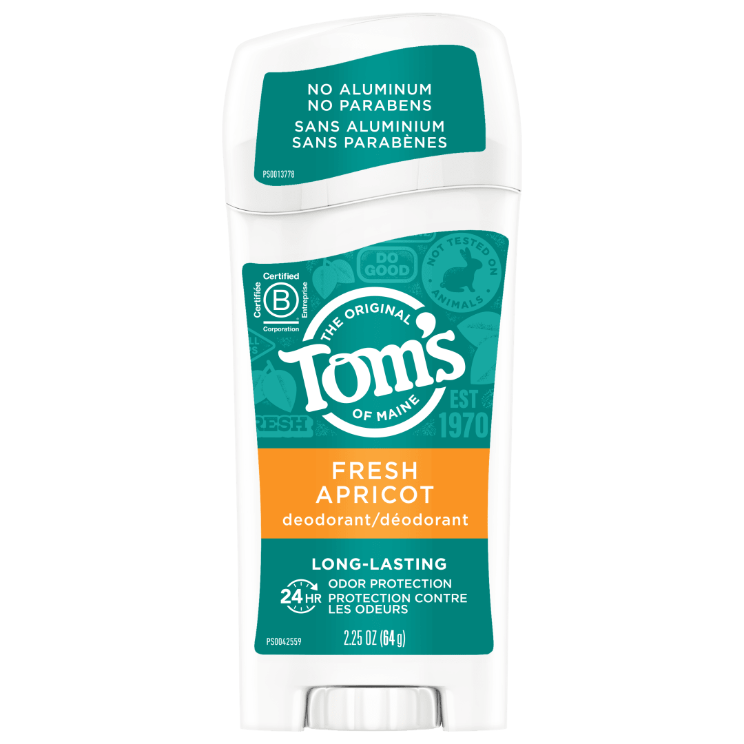 Tom's of Maine Long-Lasting Aluminum-Free Natural Deodorant for Women, Fresh Apricot, 2.25 oz