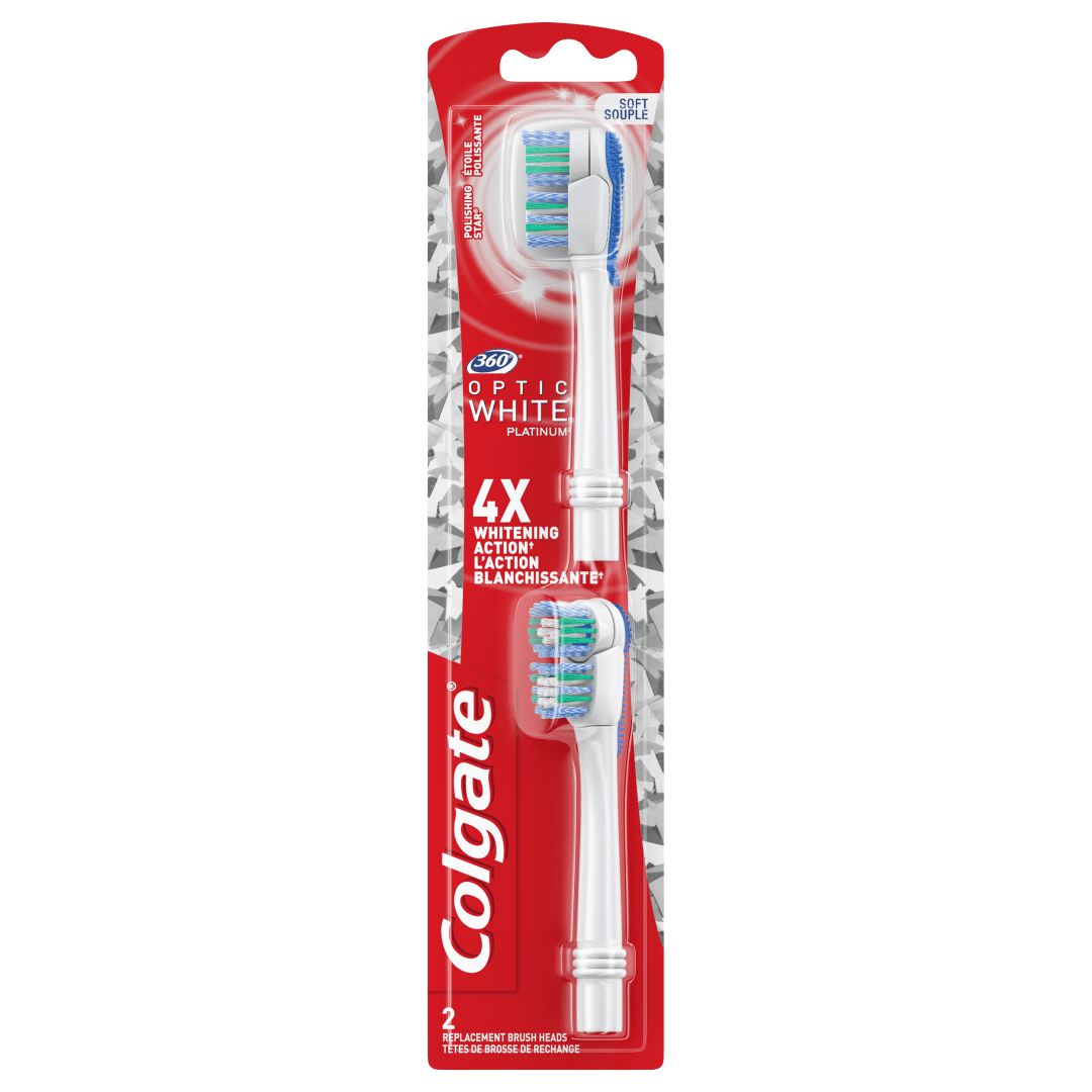 Colgate 36 Optic White Battery Toothbrush Replacement Head - 2 Count