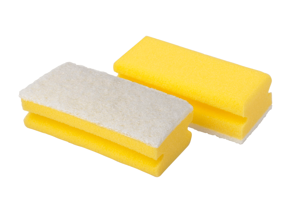 3M™ Scotch-Brite™ Schwamm 107, Gelb / Weiß, 70 mm x 130 mm, 10 x 10 Stück / Karton