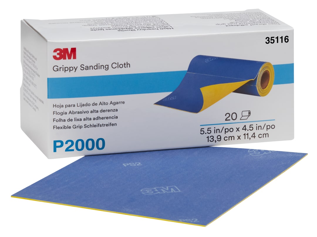 3M™ Kaymaz Esnek Tabaka Zımpara, 139 mm x 114 mm, P2000, 35116