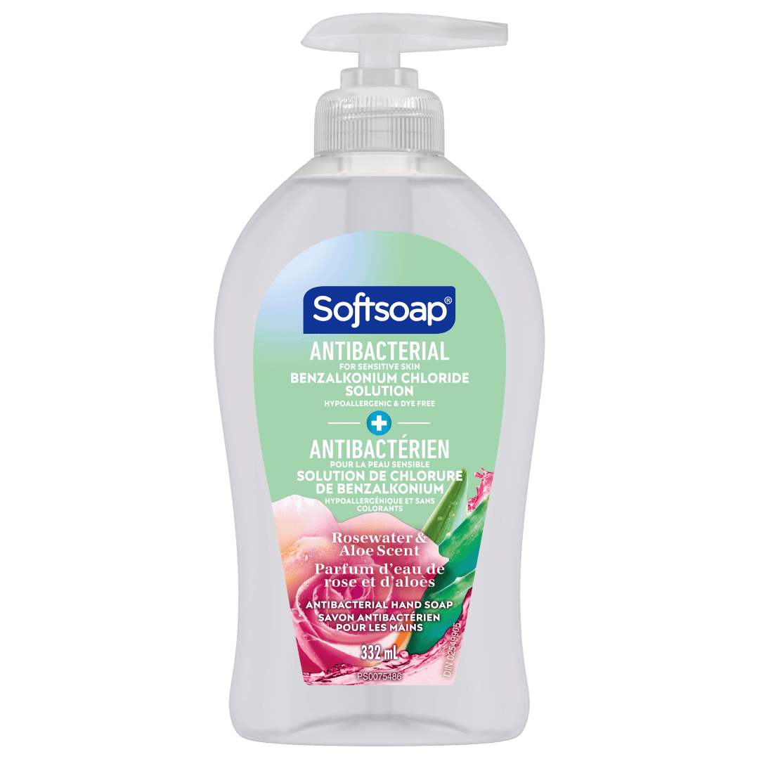 Softsoap Antibacterial Sensitive Liquid Hand Soap, 332 mL Bottle