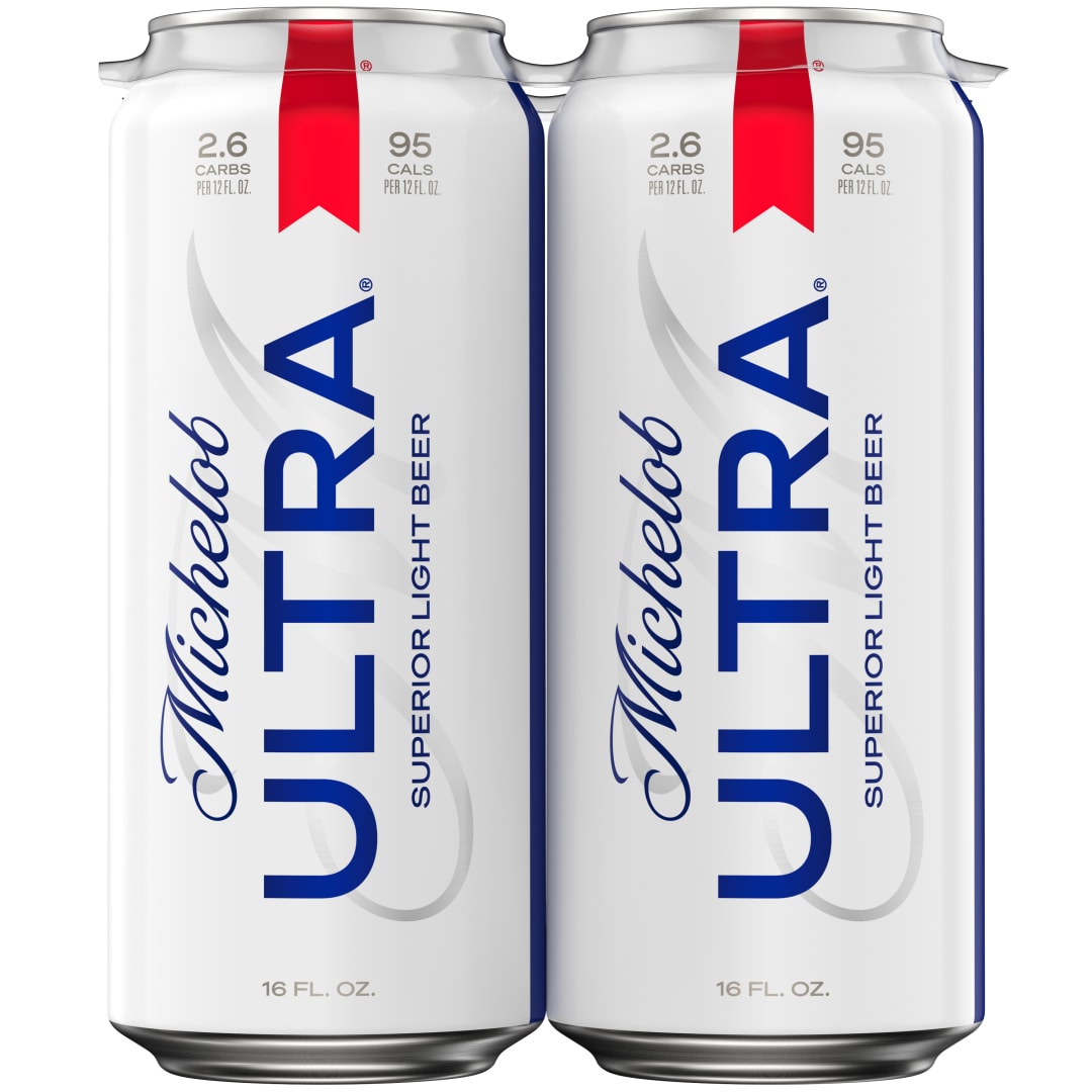 Michelob ULTRA Superior Light American Lager Beer 4 Pack, 16 fl oz Cans